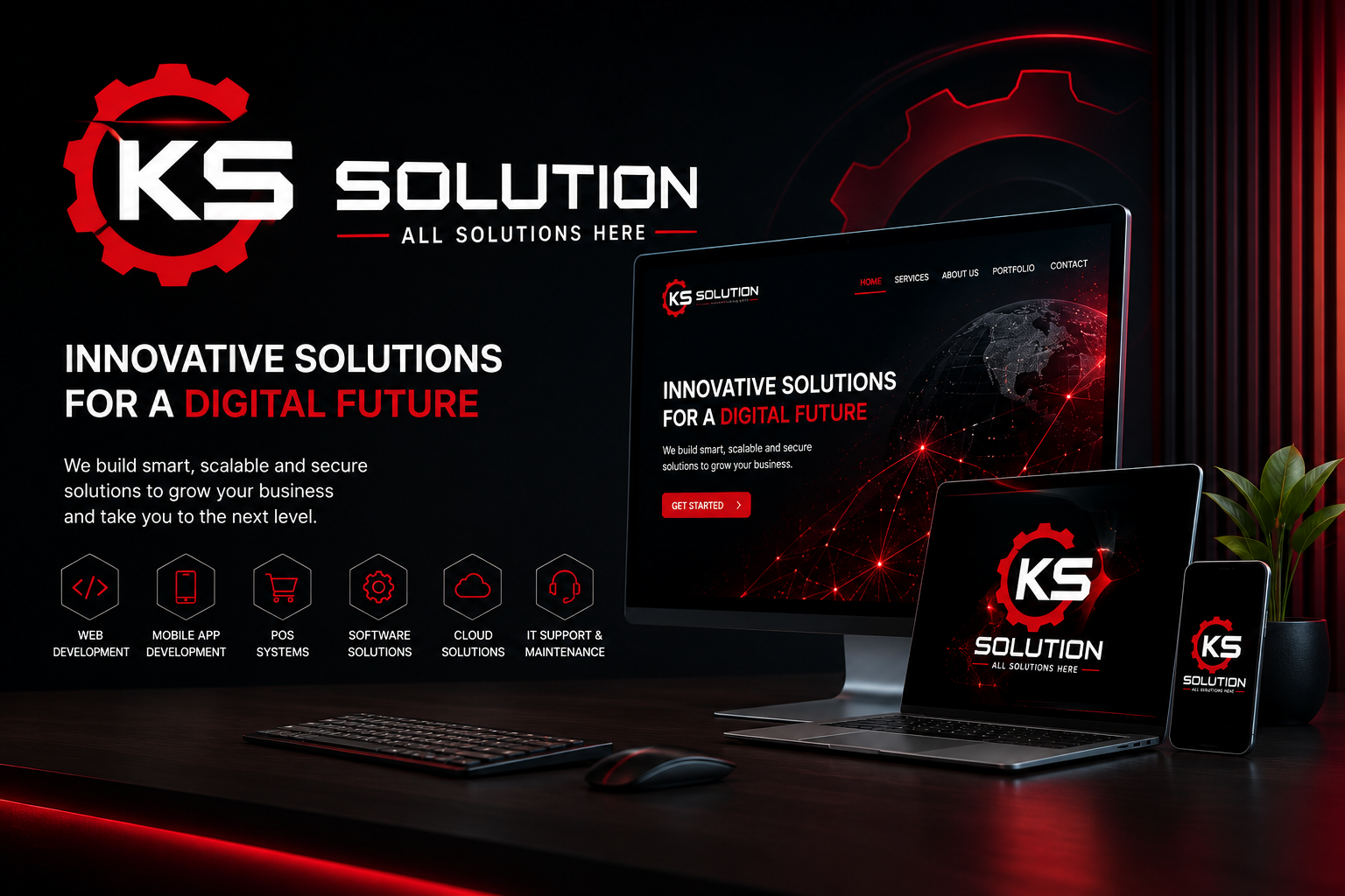 Professional software development and digital transformation services by KS Solution.
